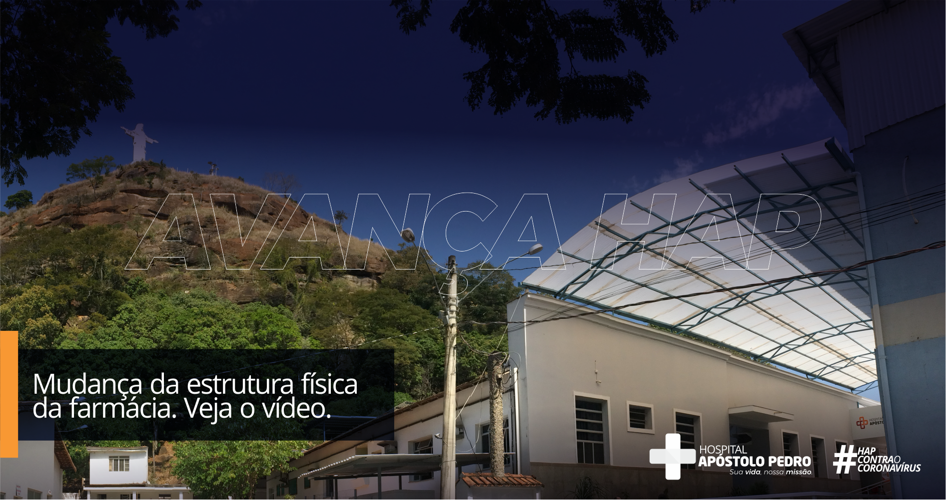 Confira o vídeo que apresenta a mudança da estrutura física da farmácia HAP para o prédio da antiga