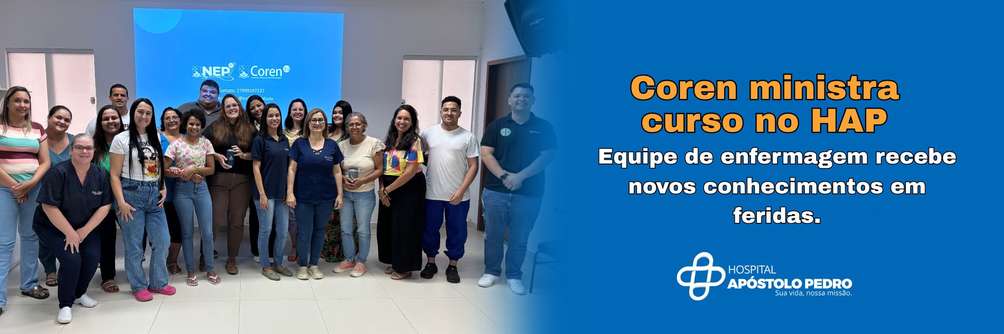 Capacitação em Feridas fortalece a prática assistencial no Hospital Apóstolo Pedro